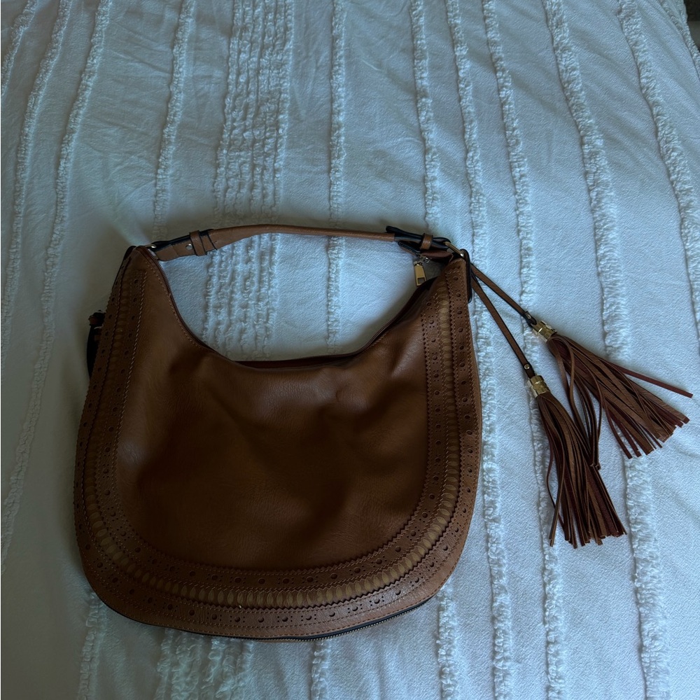 Brown Leather Hobo Bag